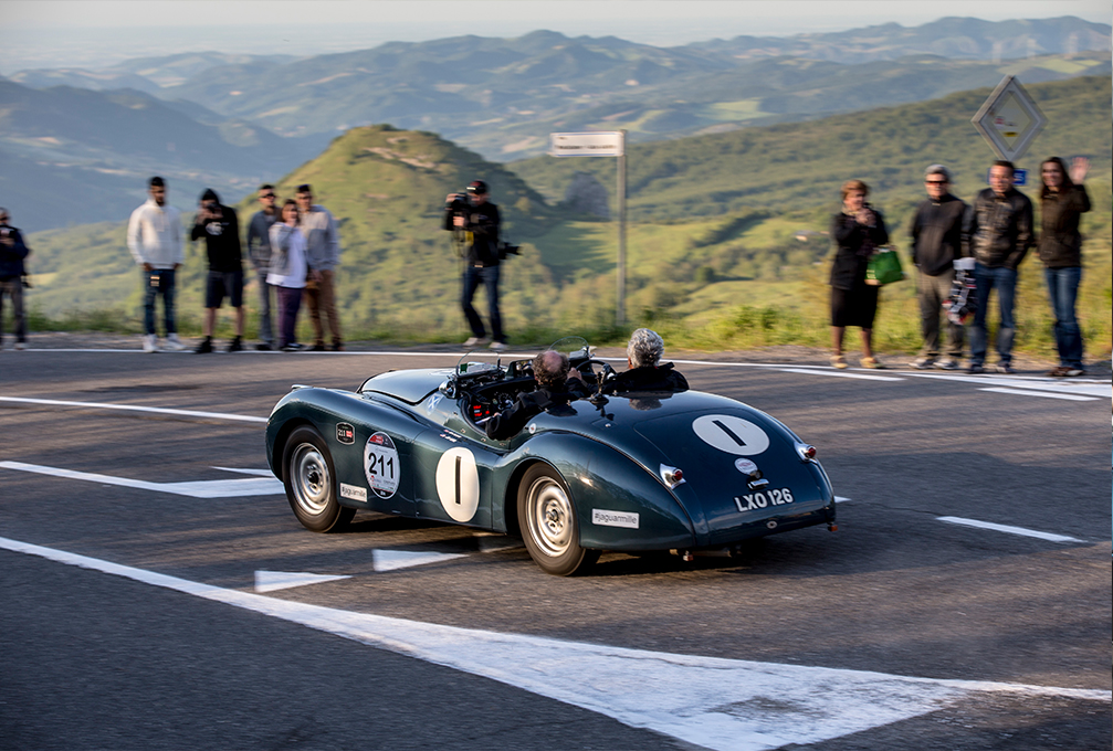 Jay Leno and his Jaguar