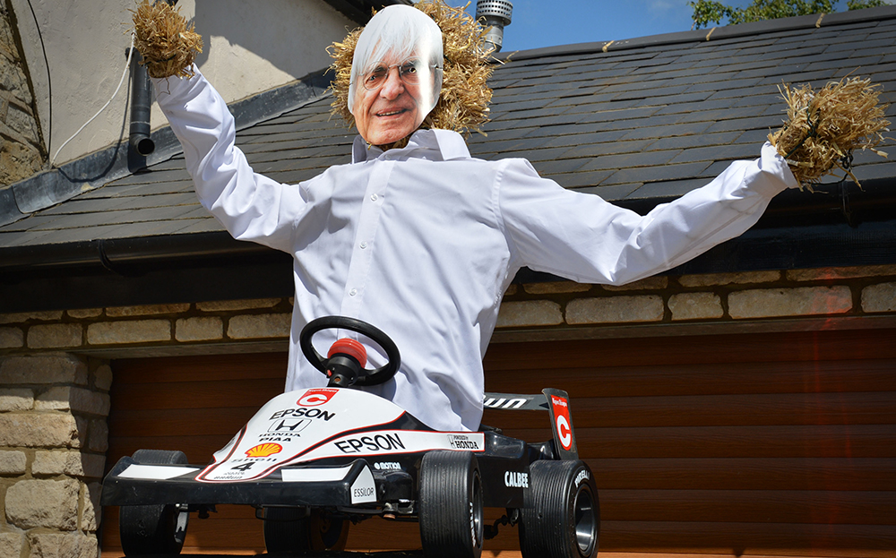 Bernie Ecclestone scarecrow