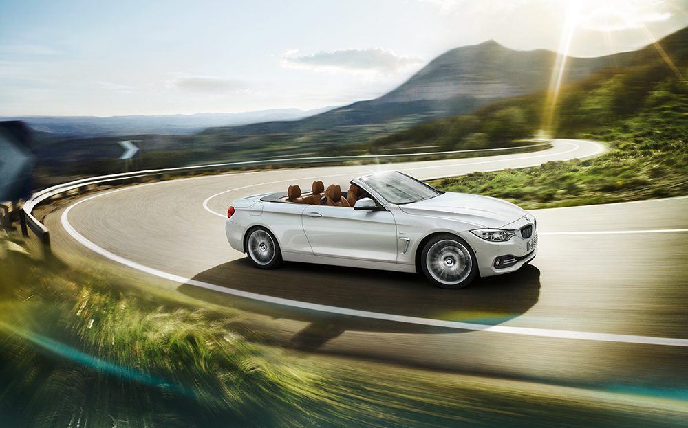 BMW 4 cabrio driving