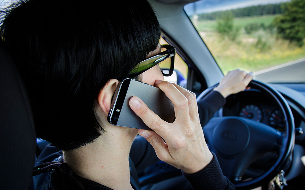 Mobile phone in car