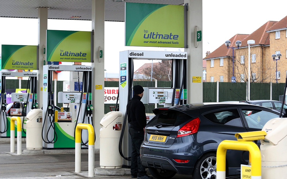 Petrol station fill up