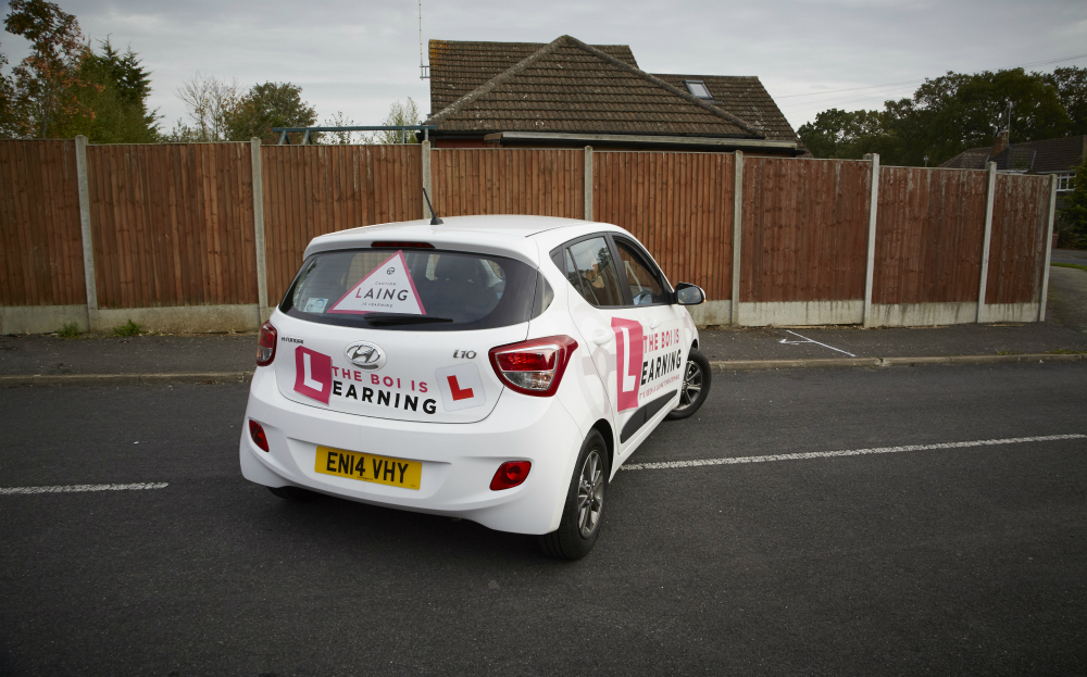 Making a three-point turn on the driving test