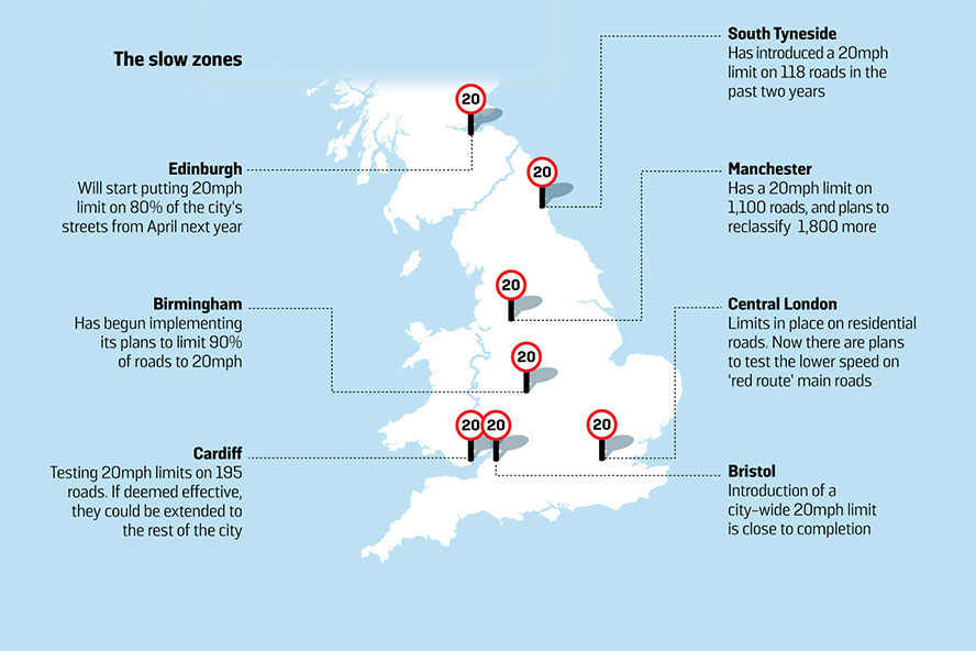 20mph limit spread across Britain 