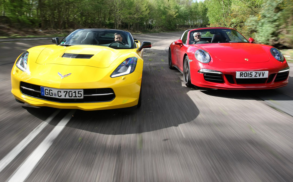 Porsche 911 Targa 4 GTS vs Chevrolet Corvette Stingray 