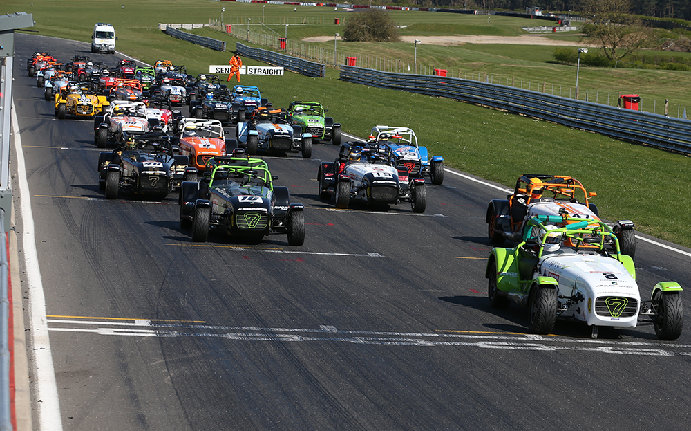 Alistair Weaver in the Sunday Times Driving car, racing in the 2015 Caterham Supersport Championship. Credit: Jon Bryant, snappyracers.com