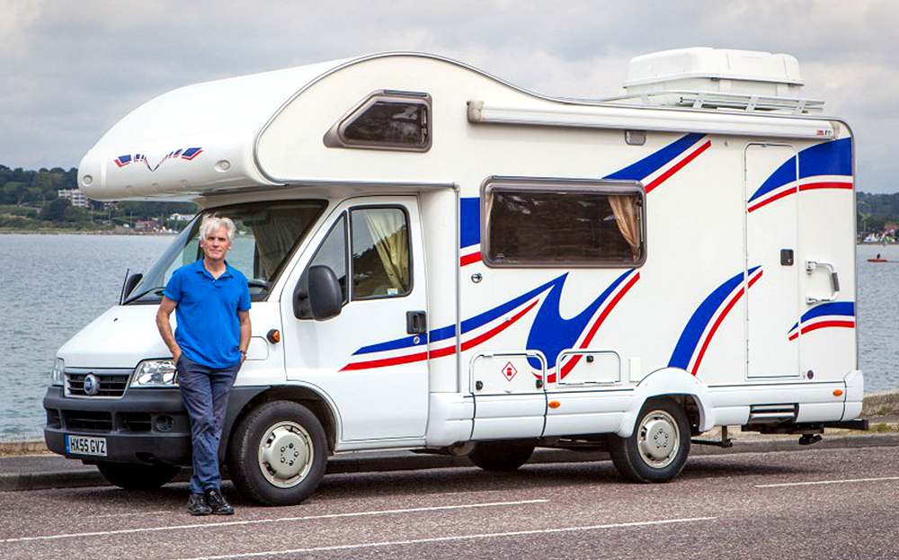 Nick Rufford and a Swift Sundance 590 motor home