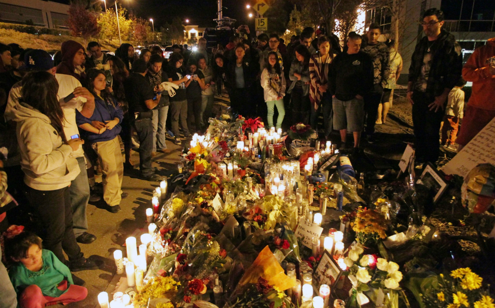 Paul Walker fans at memorial site