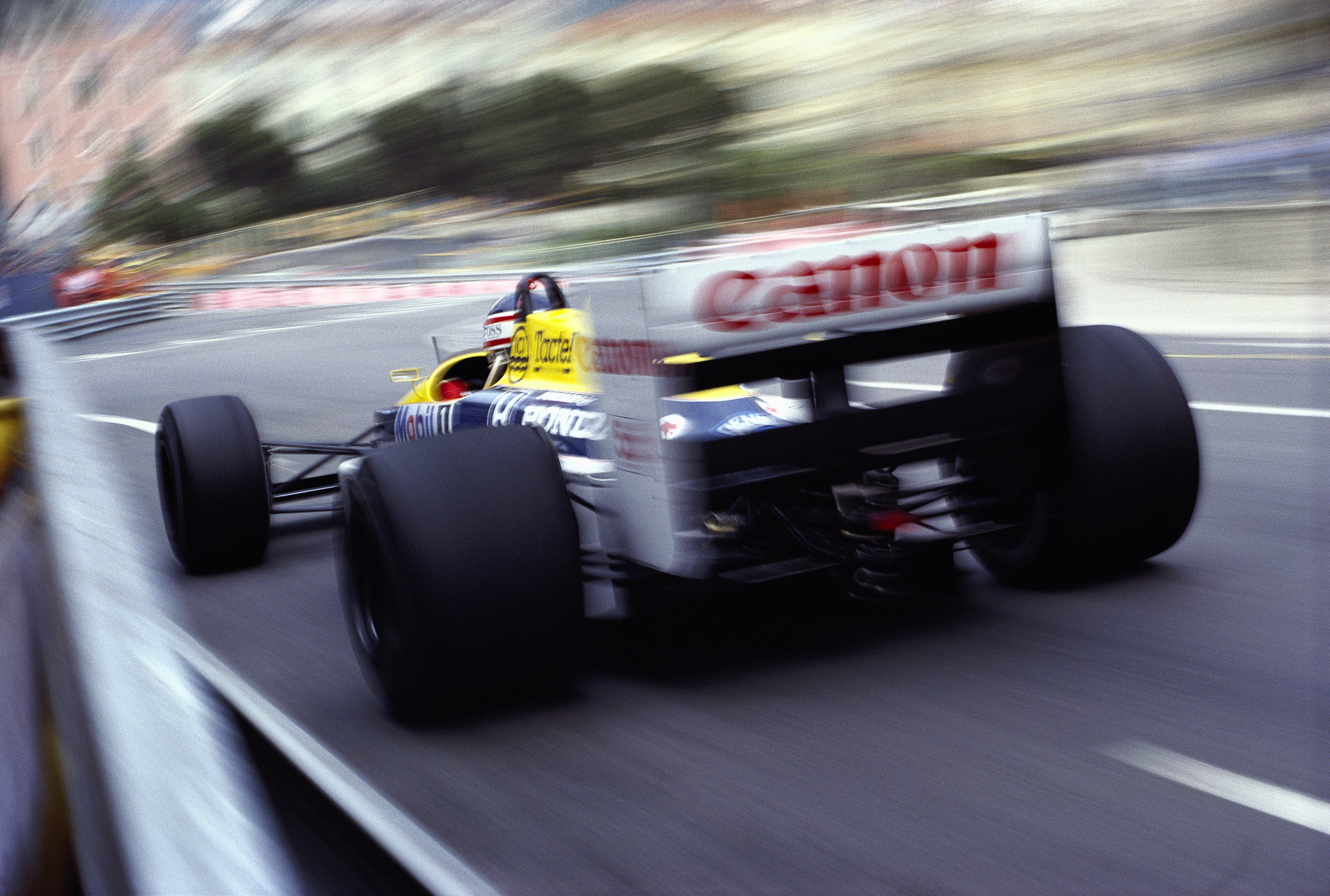 Nigel Mansell in the Williams FW11B at the 1987 Monaco GP (Photo by Rainer W. Schlegelmilch/Getty Images)