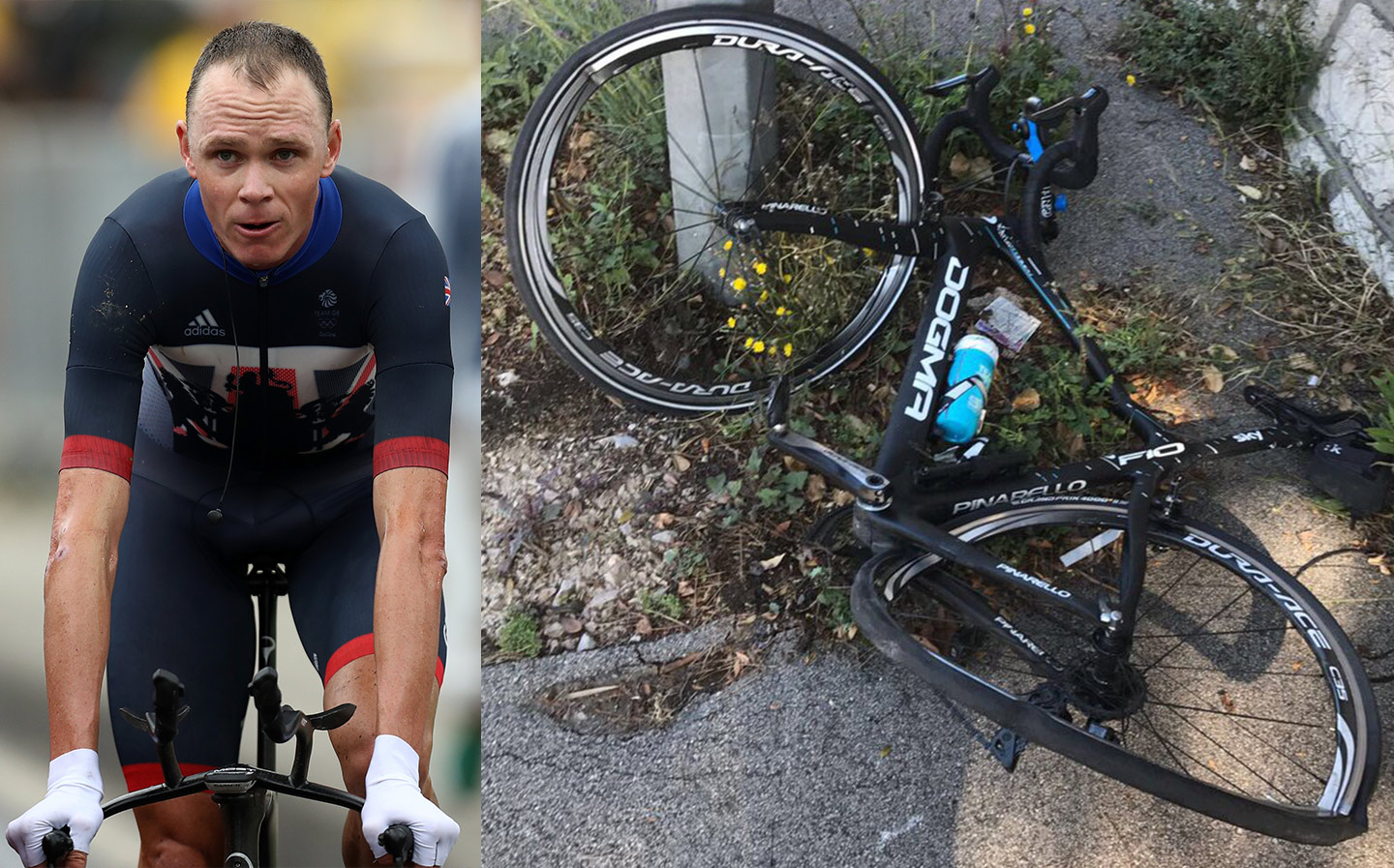 Cyclist Chris Froome rammed by hit-and-run driver