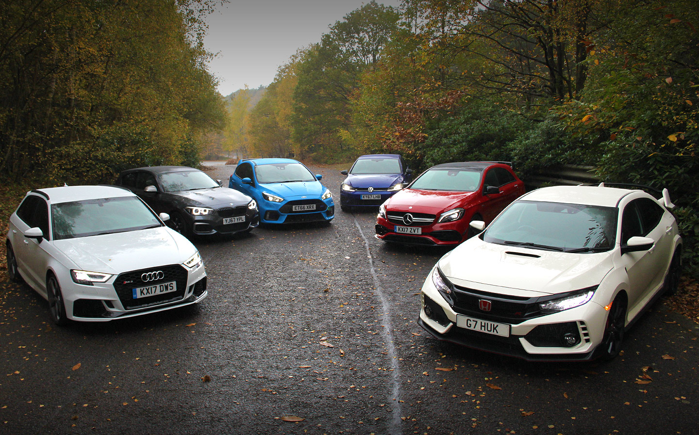 Hot hatch battle: Focus RS vs Civic Type R vs M140i vs RS 3 vs Golf R vs AMG A45