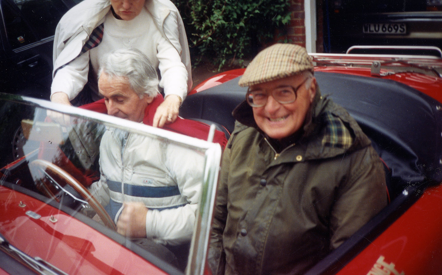 Raymond Greenaway with Ron Gammons, who restored the car and drove it on the Monte Carlo Challenge.