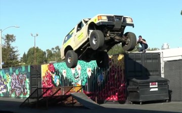 Watch the Hoonigan team get huge air in a 1991 Ford Bronco 'prerunner'