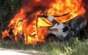 Ken Block's Ford Escort Cosworth rally car goes up in flames