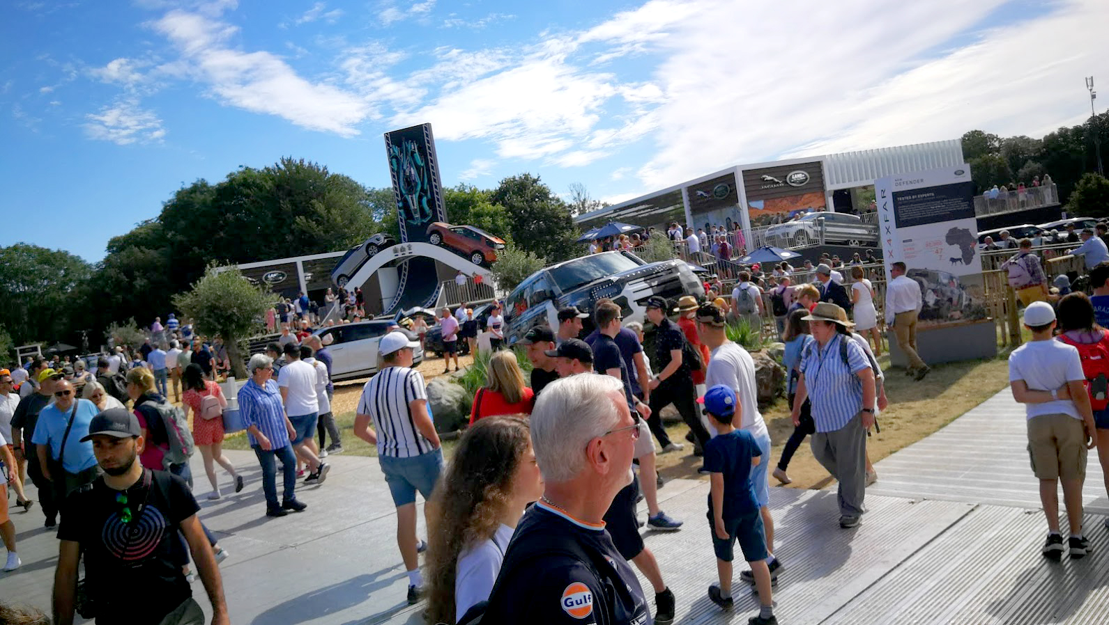 Jaguar Land Rover stand at Goodwood Festival of Speed FOS 2019