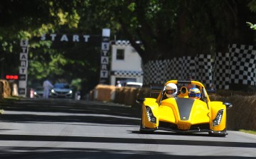 Will Dron passenger ride in Radical Rapture at Goodwood Festival of Speed