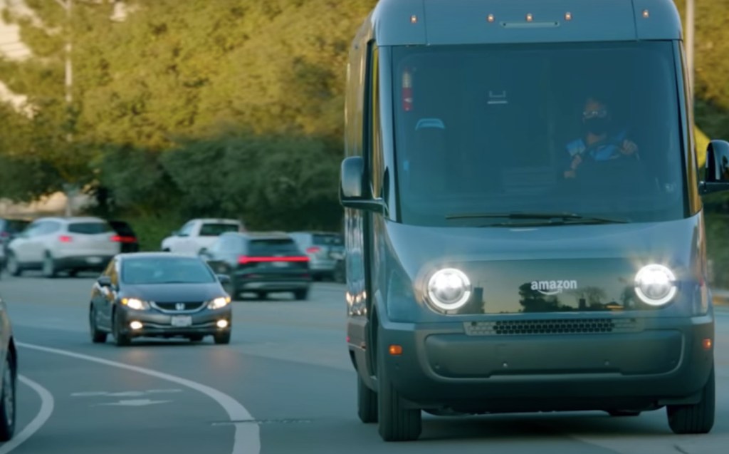 Amazon's Rivian delivery vans roll out in L.A.