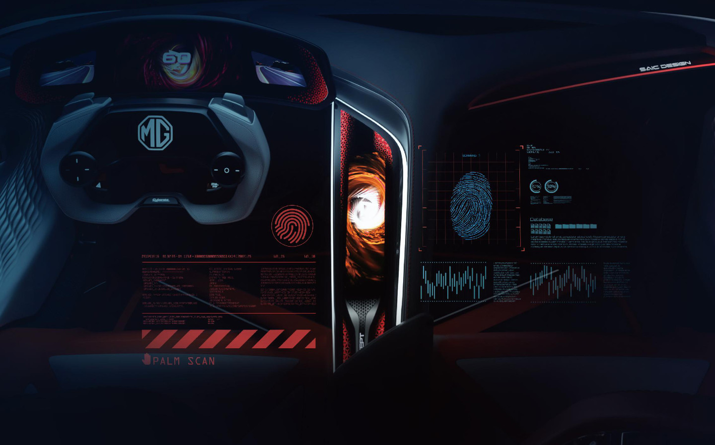 Pictures reveal interior of MG Cyberster sports car concept ahead of global reveal