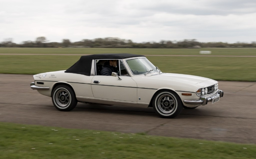 Will Dron in a Triumph Stag electric conversion: Electrogenic classic car electric conversions