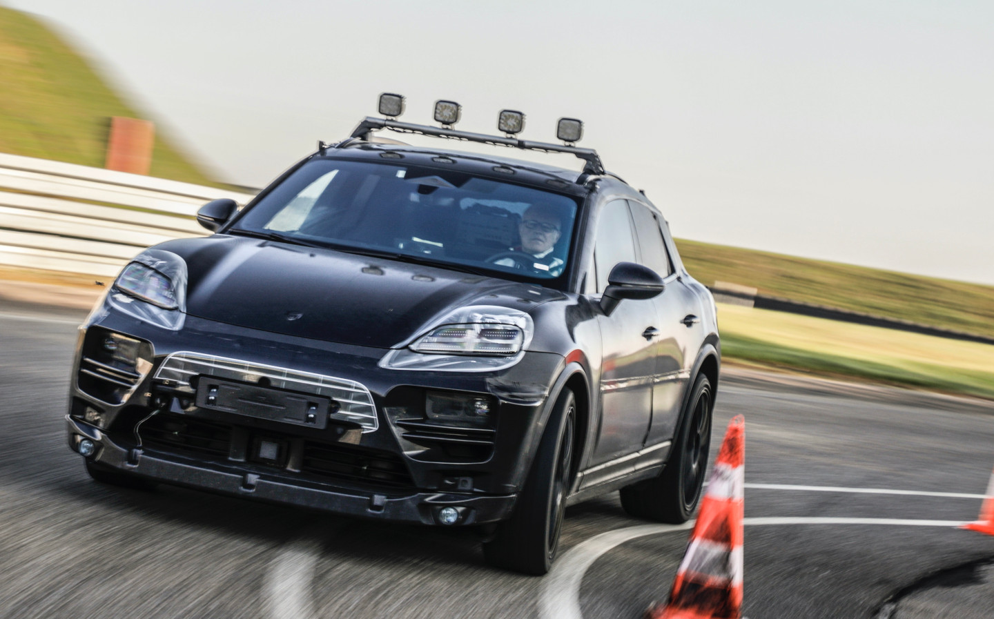 Electric Porsche Macan pictured on public roads