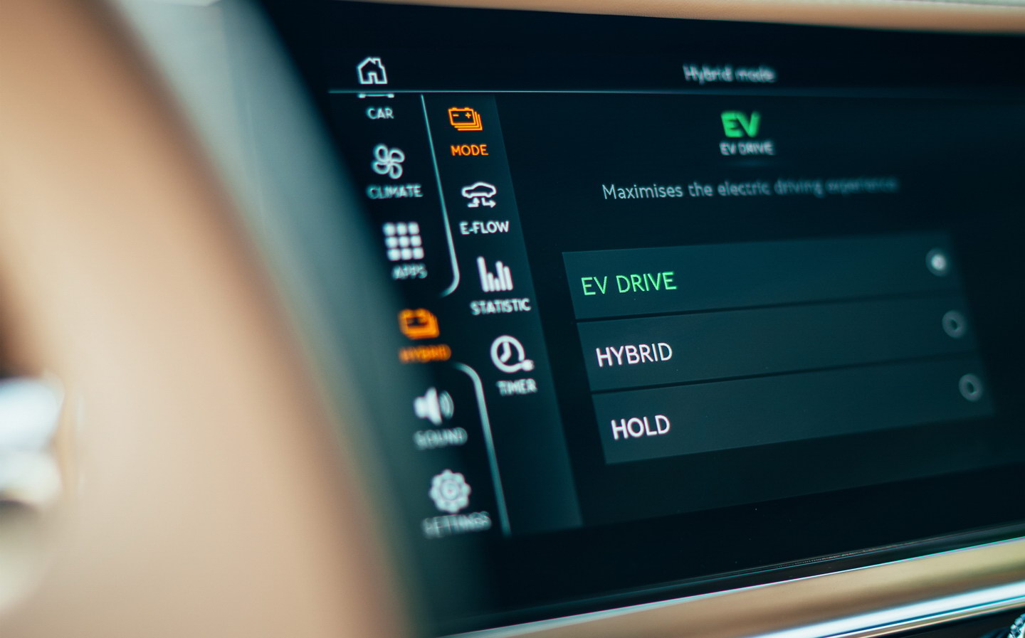 Bentley Flying Spur Hybrid drive mode