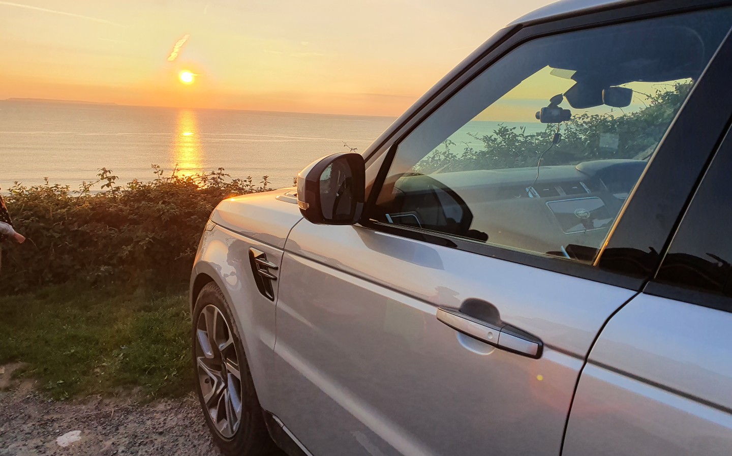 Range Rover Sport P400e plug-in hybrid 2020 beach sunset scene - long-term test review by Will Dron 