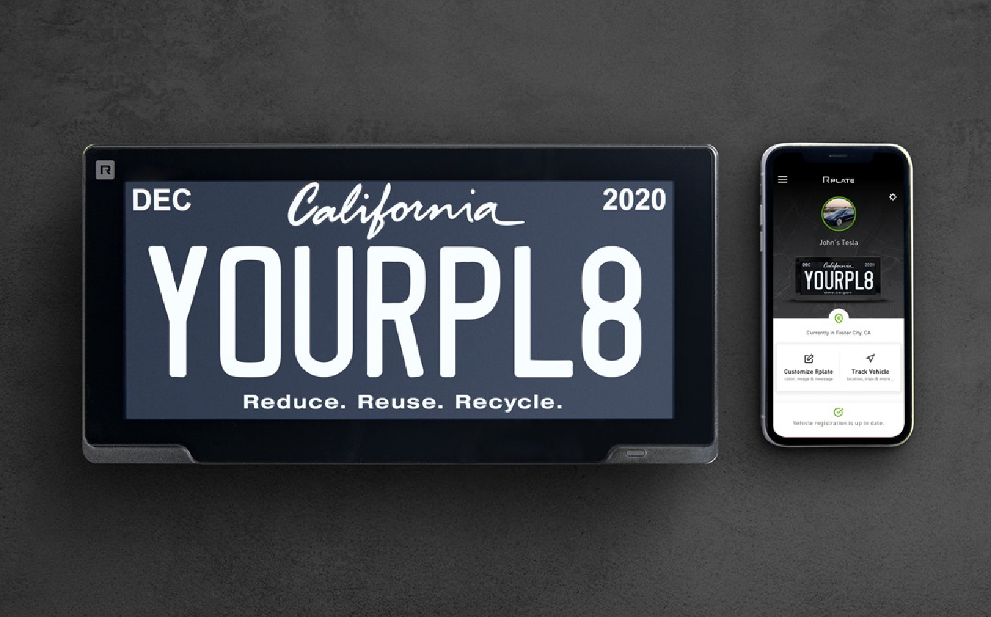 Digital number plates in UK