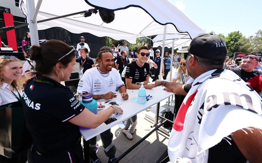 Lewis Hamilton at the 2022 Azerbaijan Grand Prix