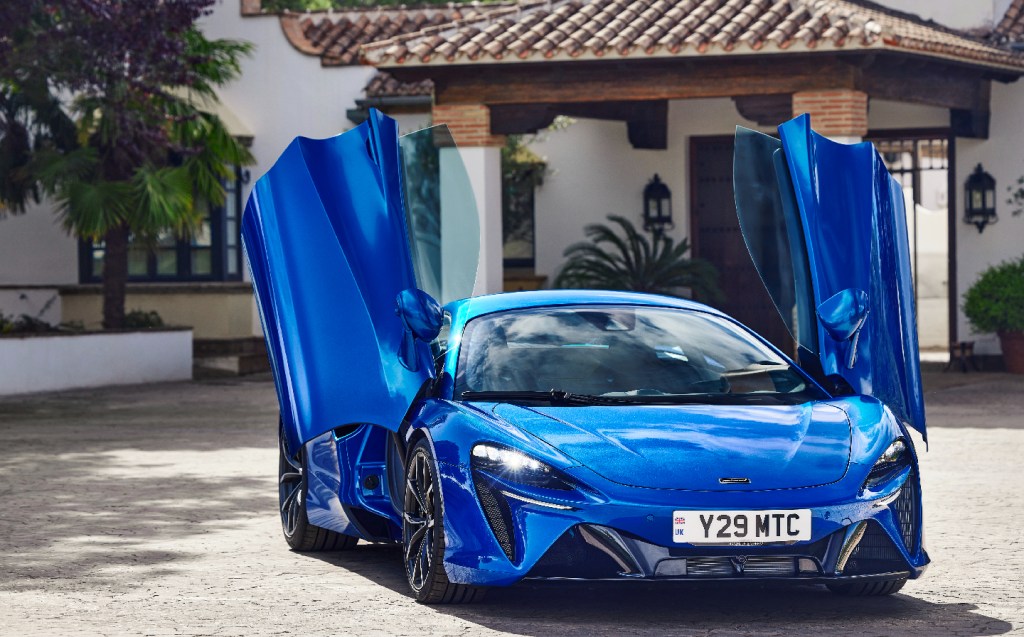 McLaren Artura with doors open