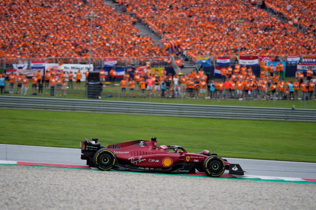 SPIELBERG, AUSTRIA - JULY 10: Charles Leclerc of Monaco and Ferrari during the F1 Grand Prix of Austria at Red Bull Ring on July 10, 2022 in Spielberg, Austria. (Photo by Josef Bollwein/SEPA.Media /Getty Images)