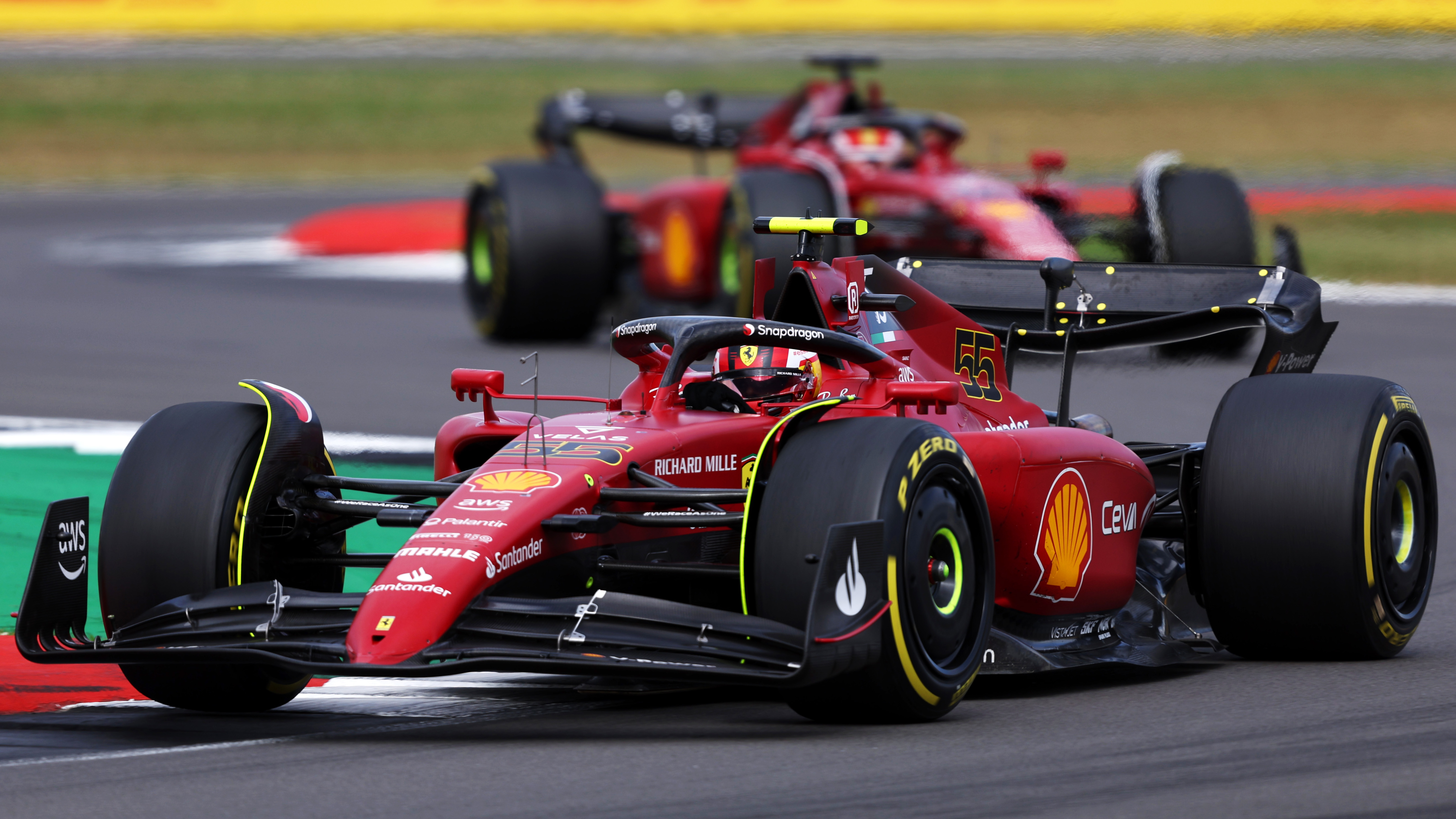 Carlos Sainz leading the 2022 British GP