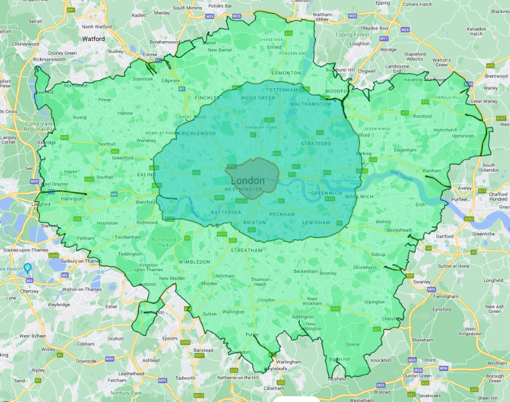 2023 ULEZ expansion map