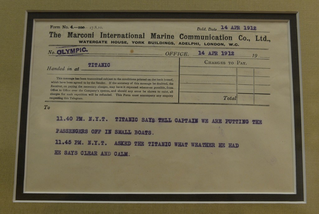 Messages between Olympic and Titanic ships during the Titanic's sinking