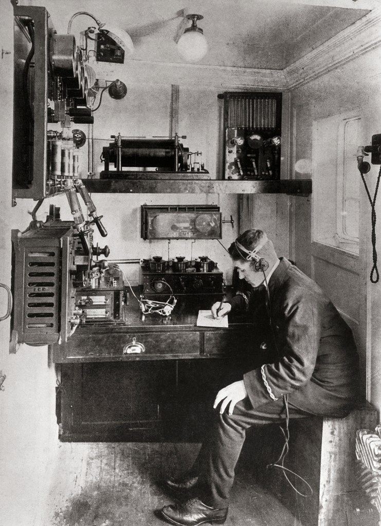 A radio operator aboard the Titanic