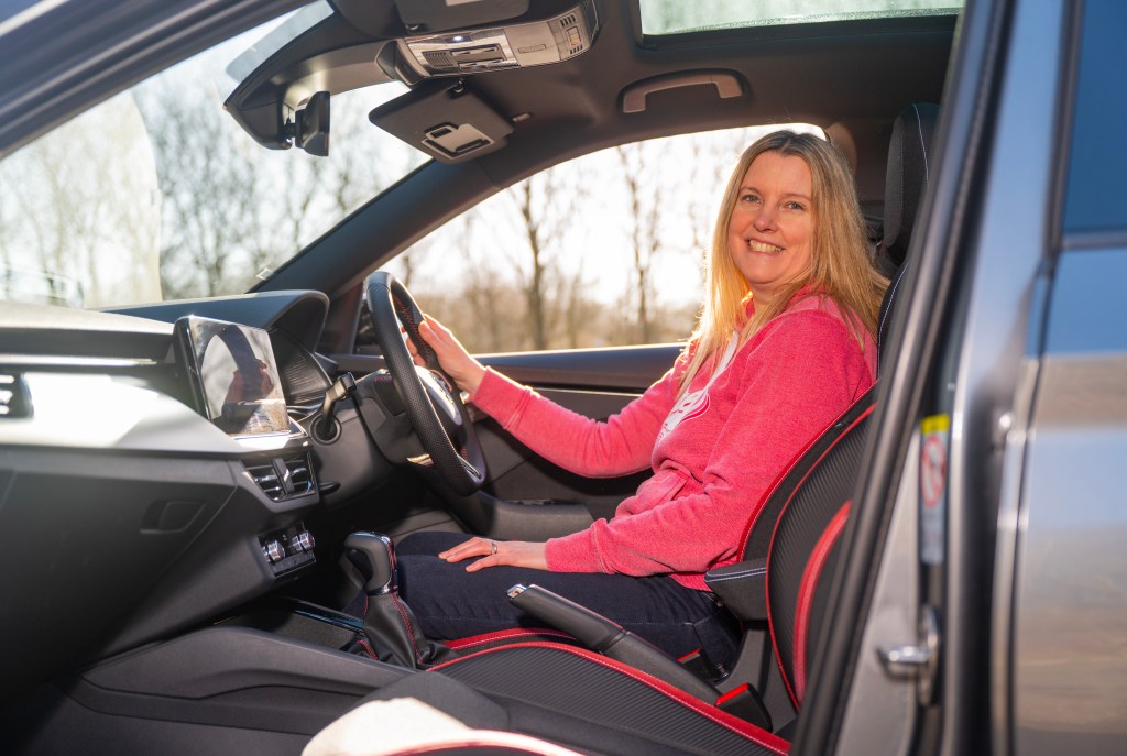 Tina Milton behind the wheel of the 2022 Skoda Kamiq