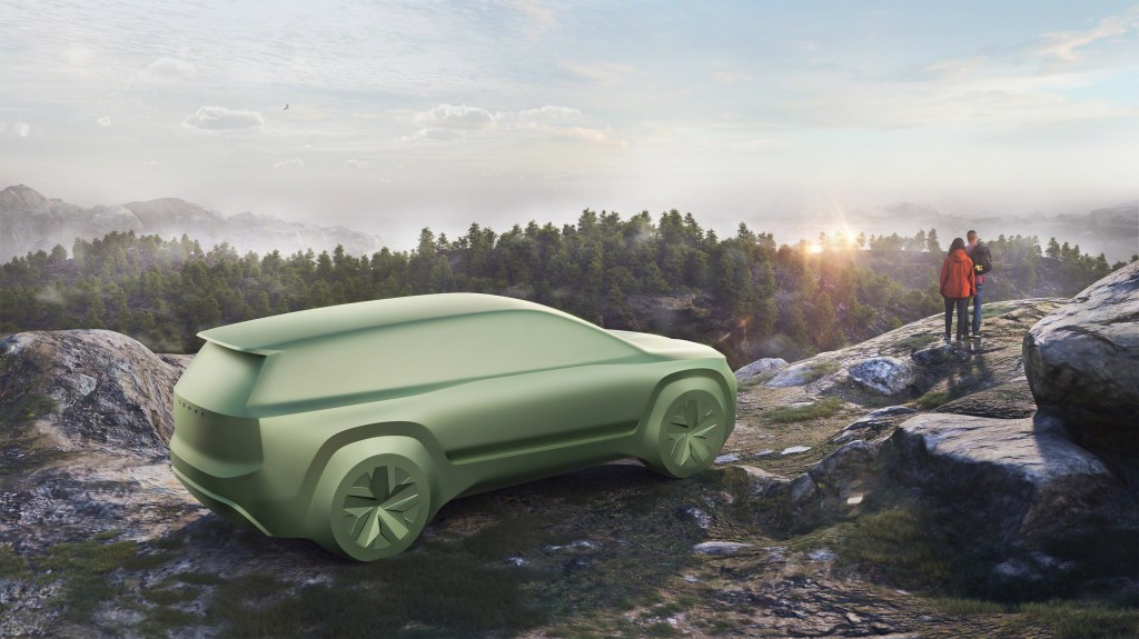 Skoda large seven-seat electric SUV design