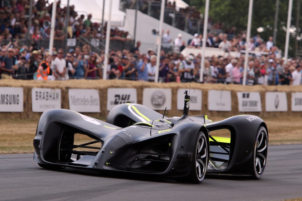 A Roborace autonomous vehicle at the Festival of Speed