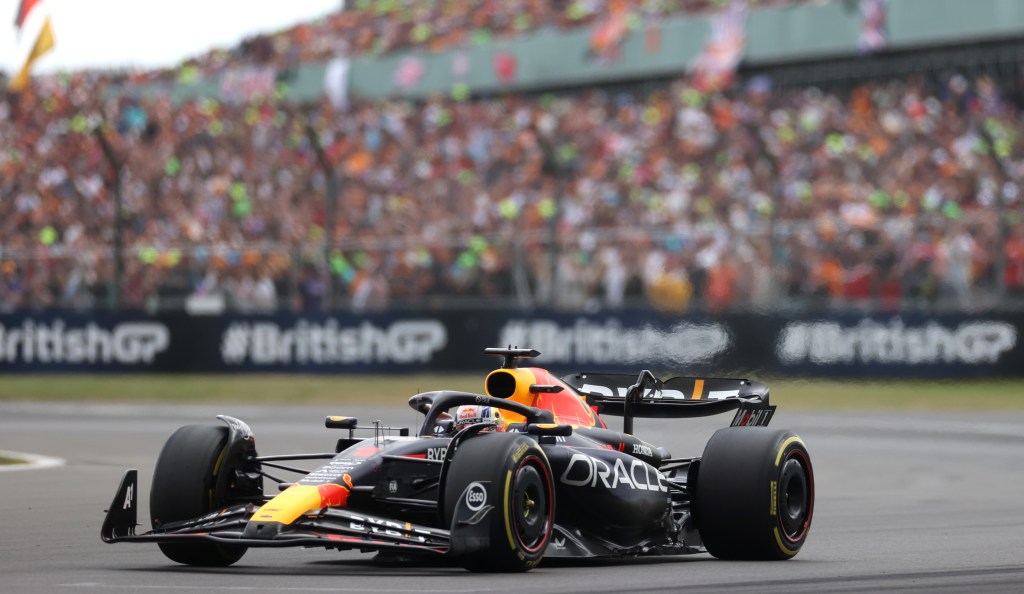 Red Bull F1 car at Silverstone for the 2023 British Grand Prix 