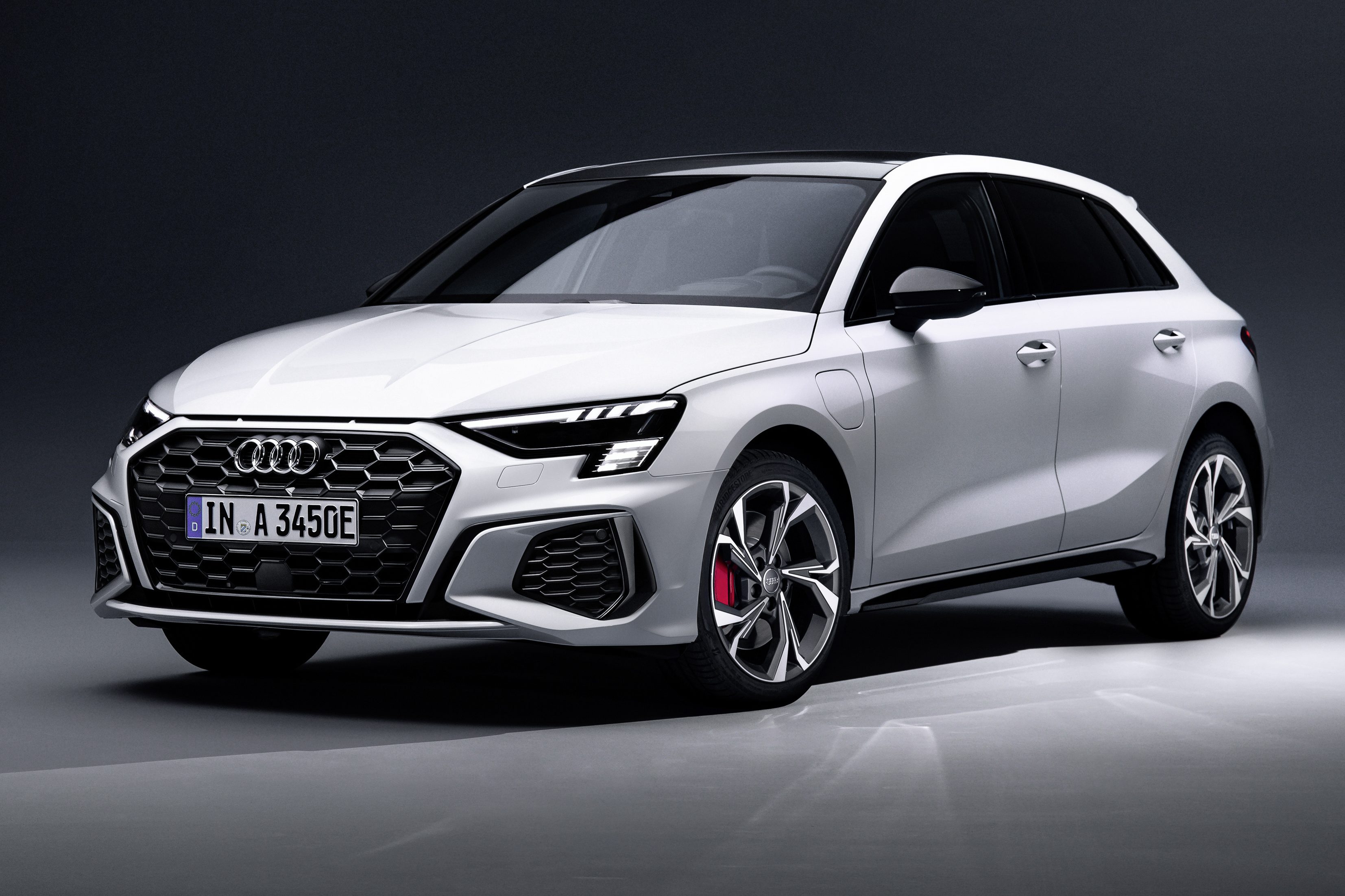 Static photo of the 2021 Audi A3 Sportback 45 TFSI e S tronic plug-in hybrid