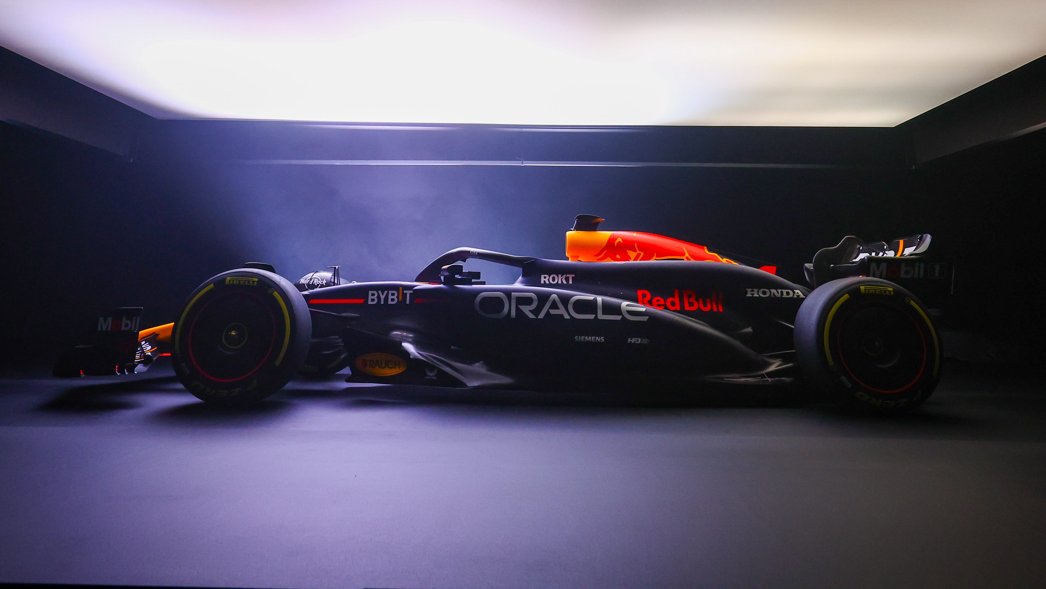 MILTON KEYNES, ENGLAND - FEBRUARY 15: The RB20 is pictured during the Oracle Red Bull Racing RB20 car launch at Red Bull Racing Factory on February 15, 2024 in Milton Keynes, England. (Photo by Mark Thompson/Getty Images for Red Bull Racing) // SI202402150748 // Usage for editorial use only //