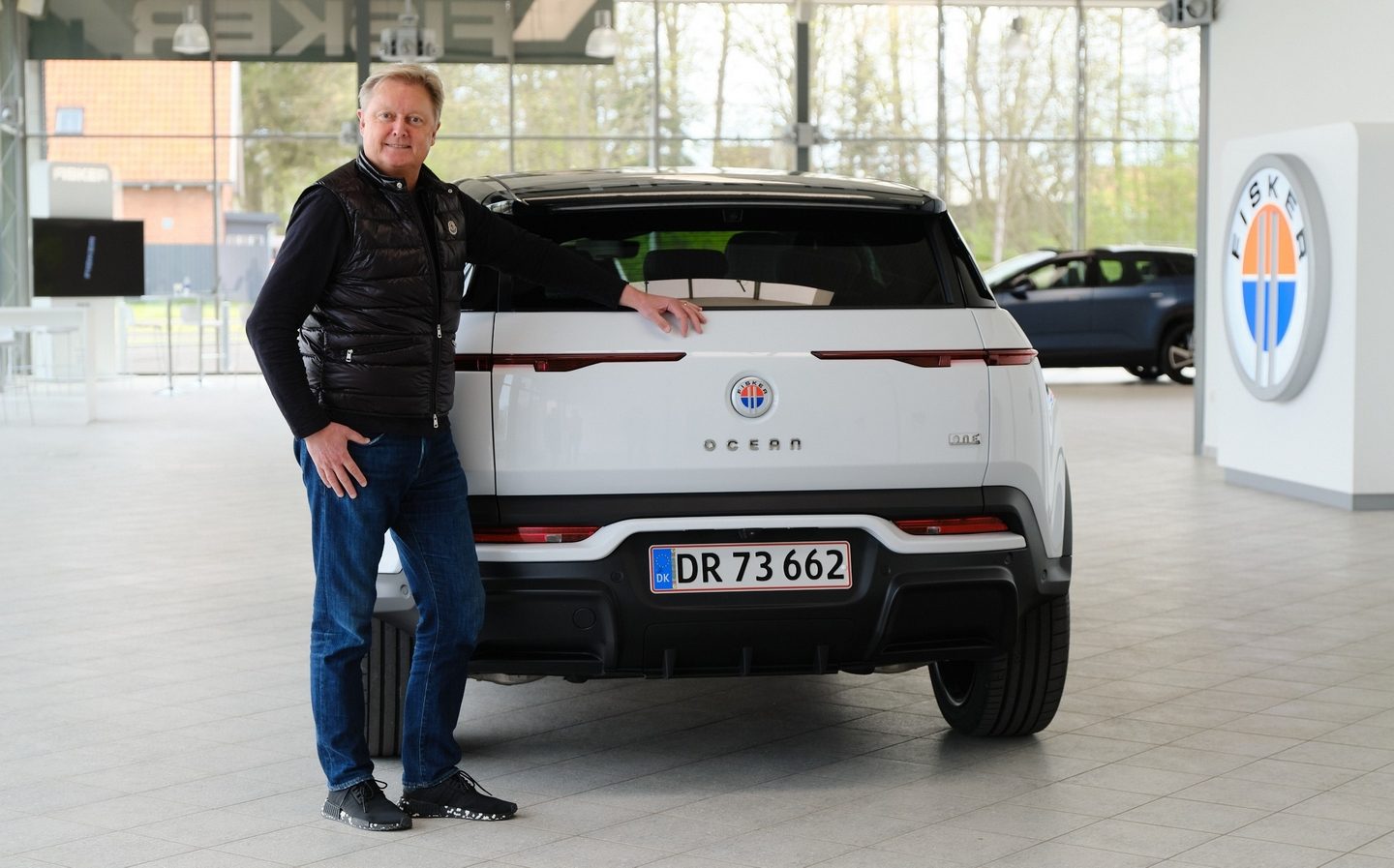 CEO Henrik Fisker with the Fisker Ocean